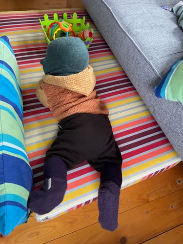 Customer photo review of Upcycling Merino Mitwachshose Espresso