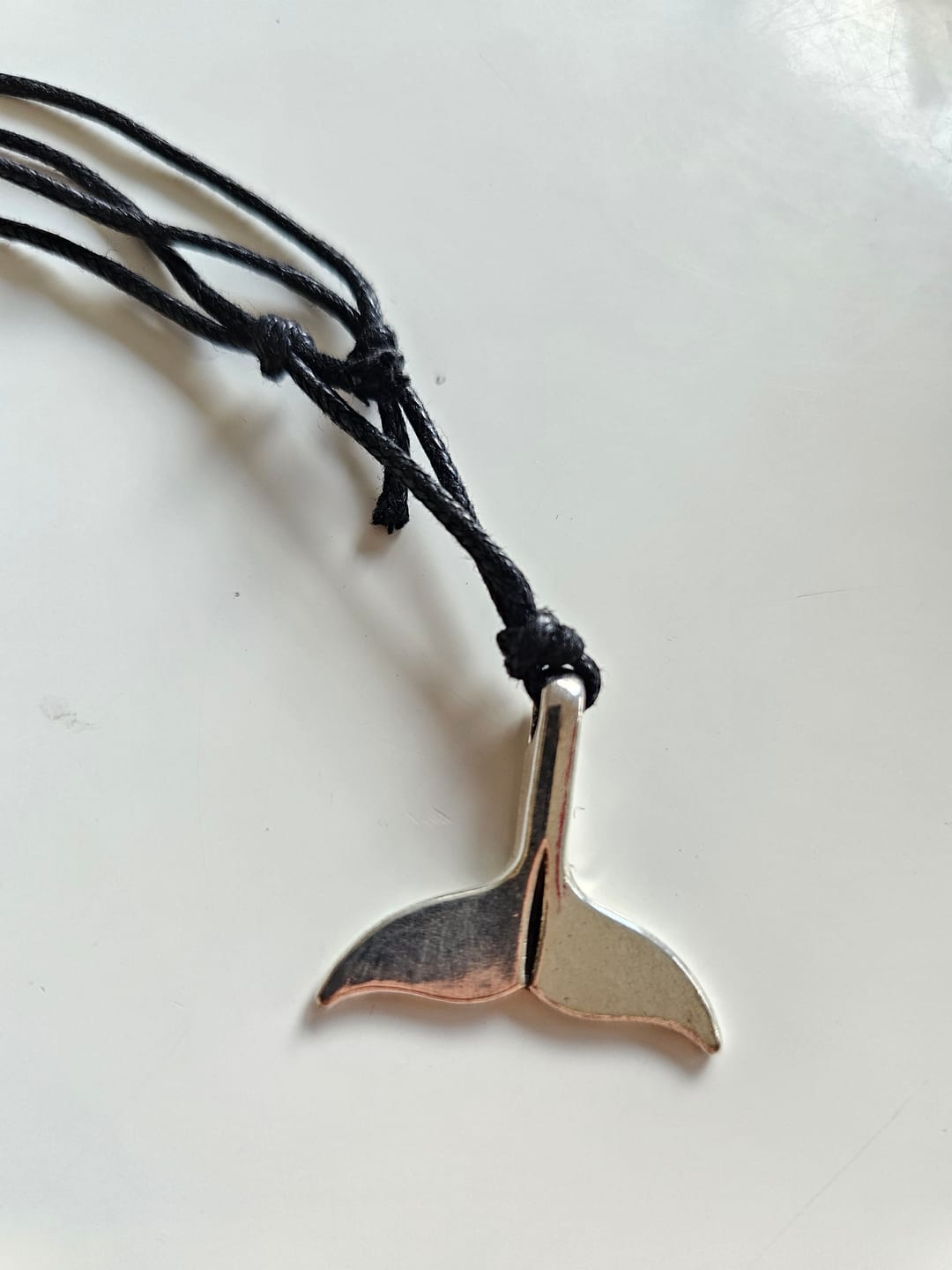 Customer photo review of Whale fin Necklace
