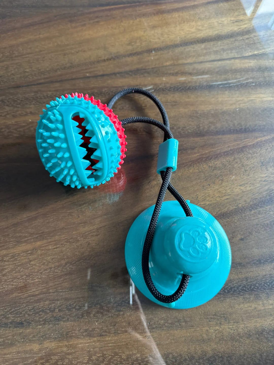 Customer photo review of Large Dog Ball Toys Suction Cup Ropes Interactive Leaking Slow Feeder Chew Toy Toothing Clean Golden Retriever Big Pet Supplies