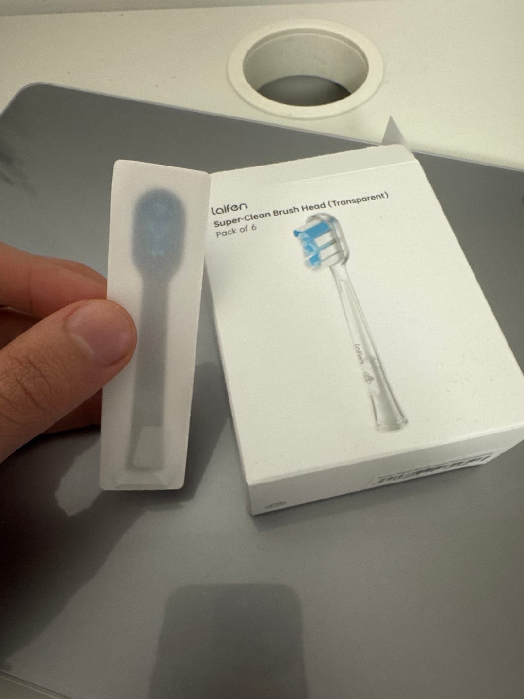 Customer photo review of Laifen Wave Toothbrush Heads