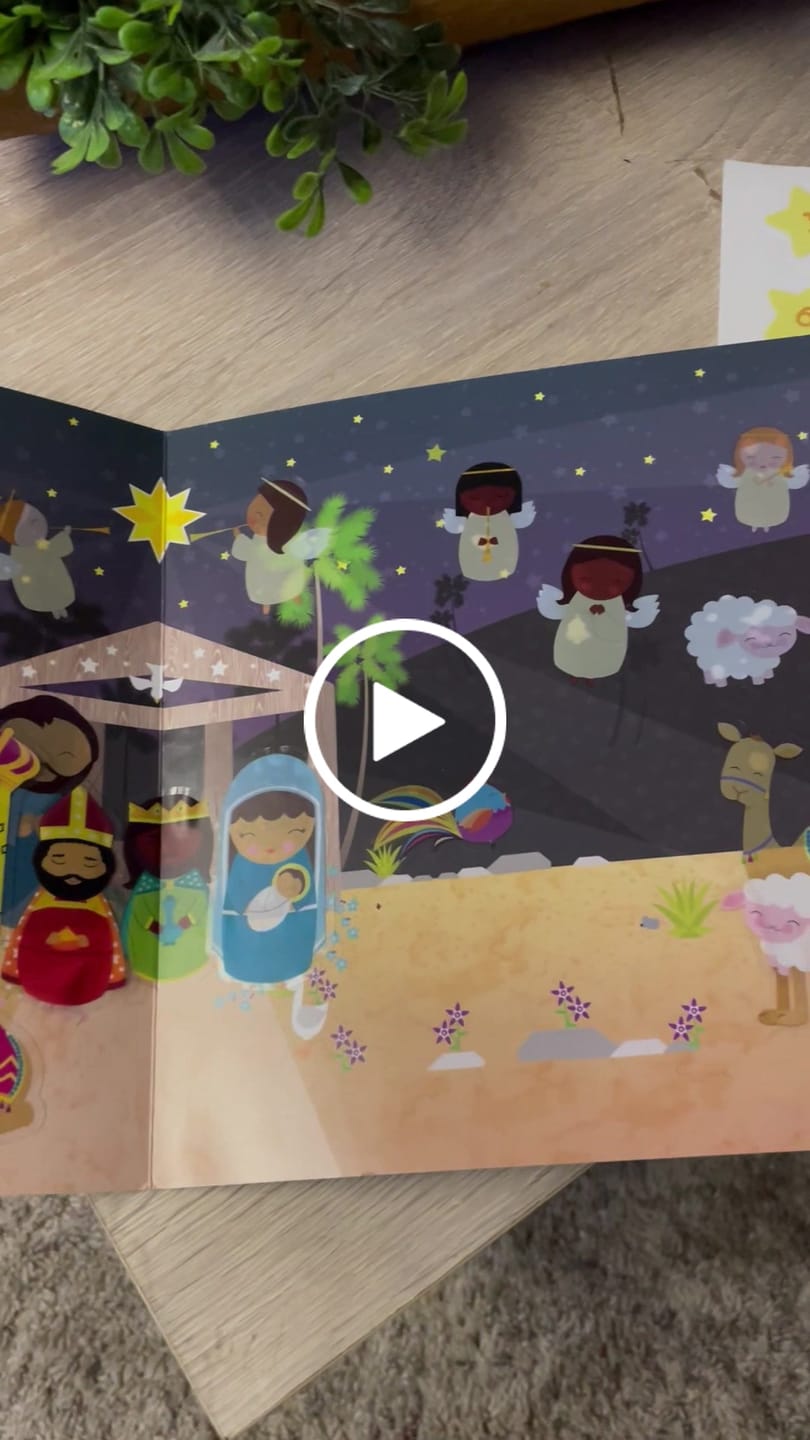 Customer video review of Advent Calendar & Christmas Nativity Scene Reusable Sticker Fun