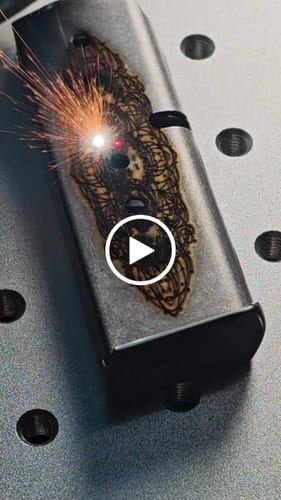 Customer video review of Cloudray AR-100 LiteMarker 100W MOPA 2.5D Fiber Laser Marking Engraver with 4.3” X 4.3” Scan Area