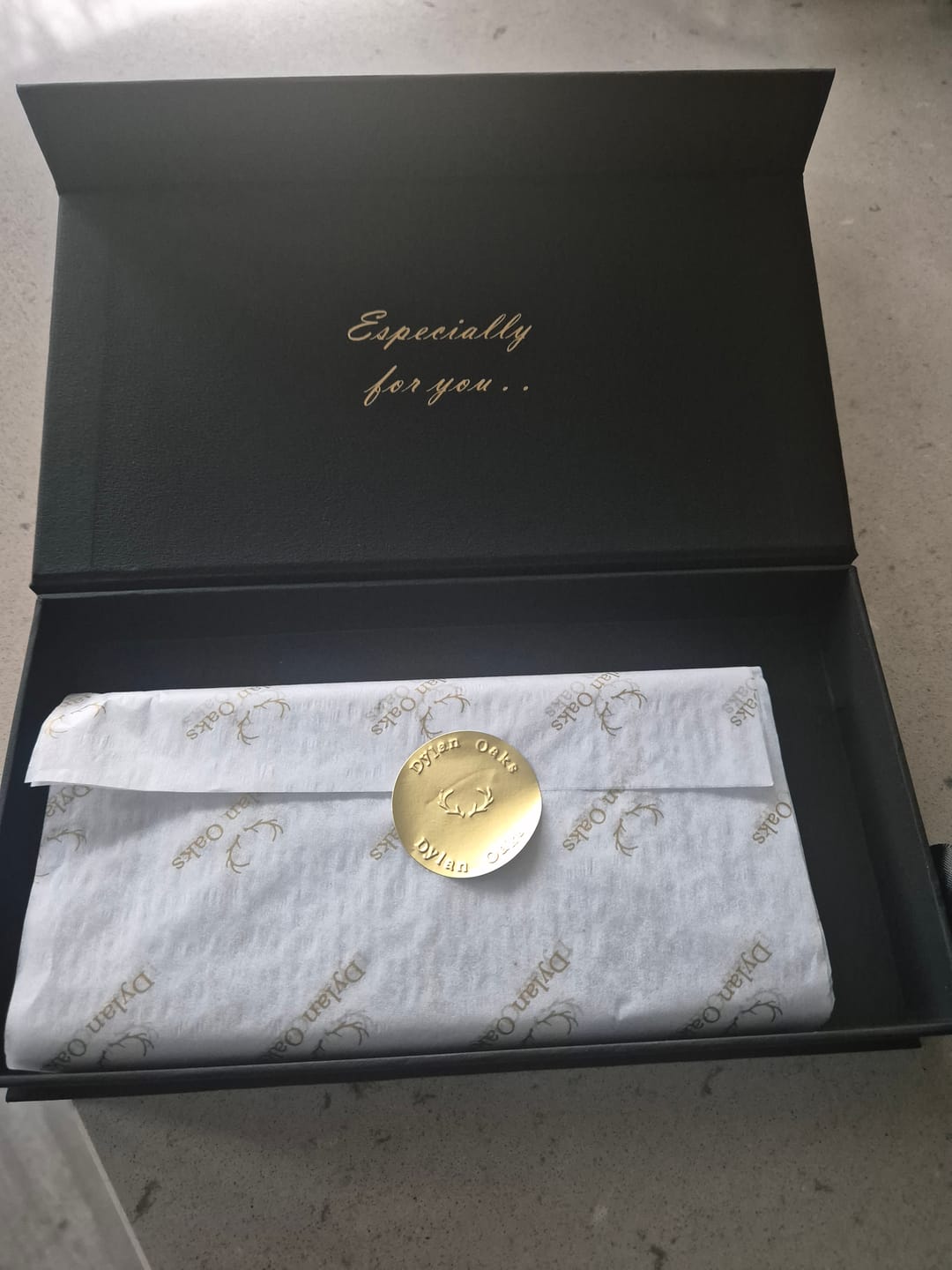 Customer photo review of A Script Initial Necklace in Gold + FREE Allure Earrings in Gold