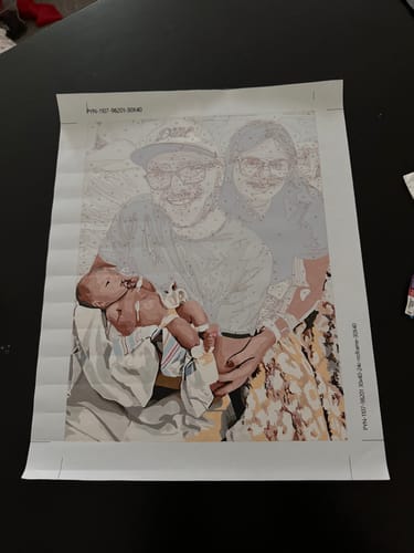 Customer photo review of Custom Paint By Numbers Kit - Upload Your Photo - Brush Set Included