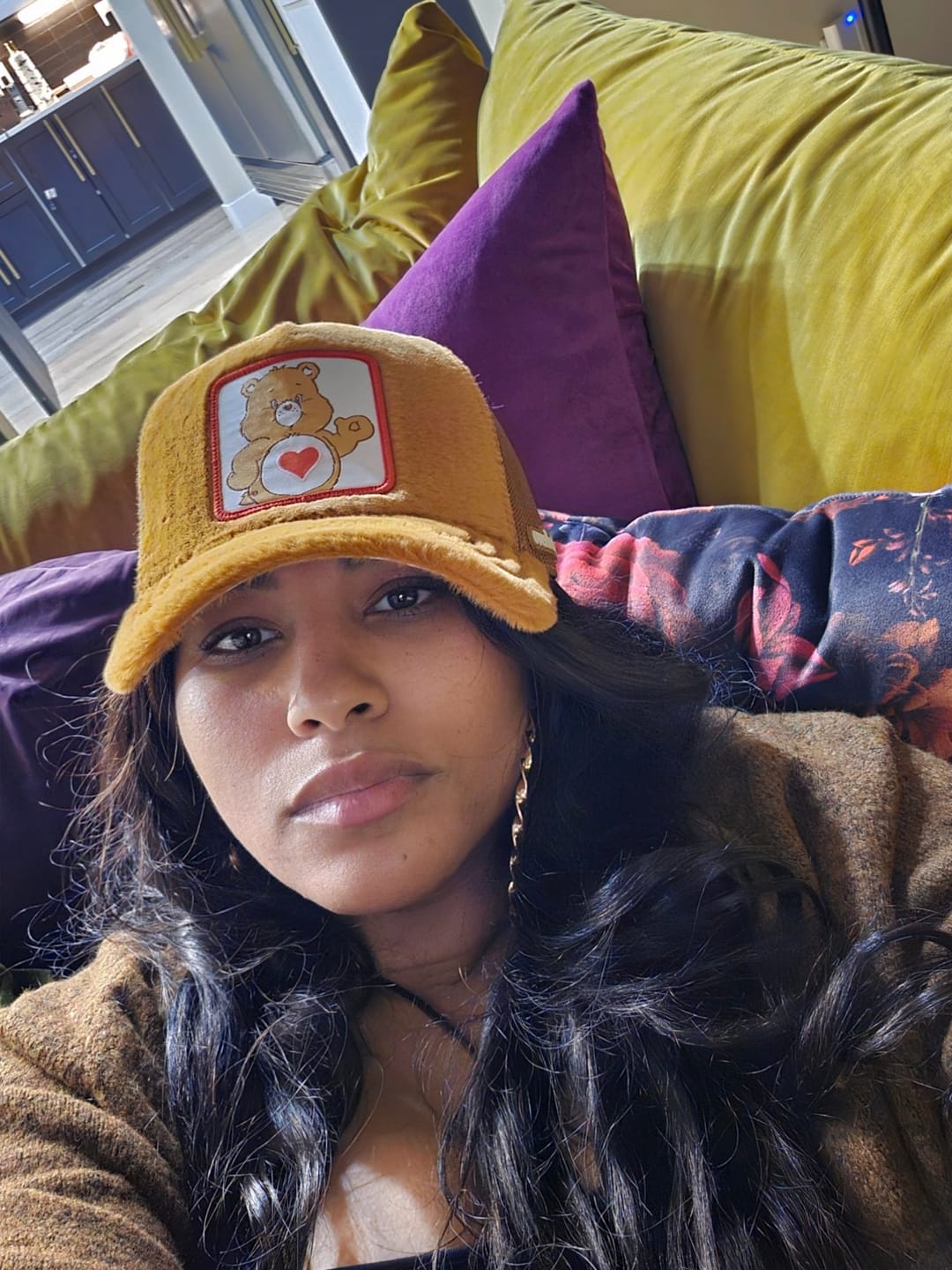 Customer photo review of OVERLORD X Care Bears:  Tender Heart Bear Trucker Cap