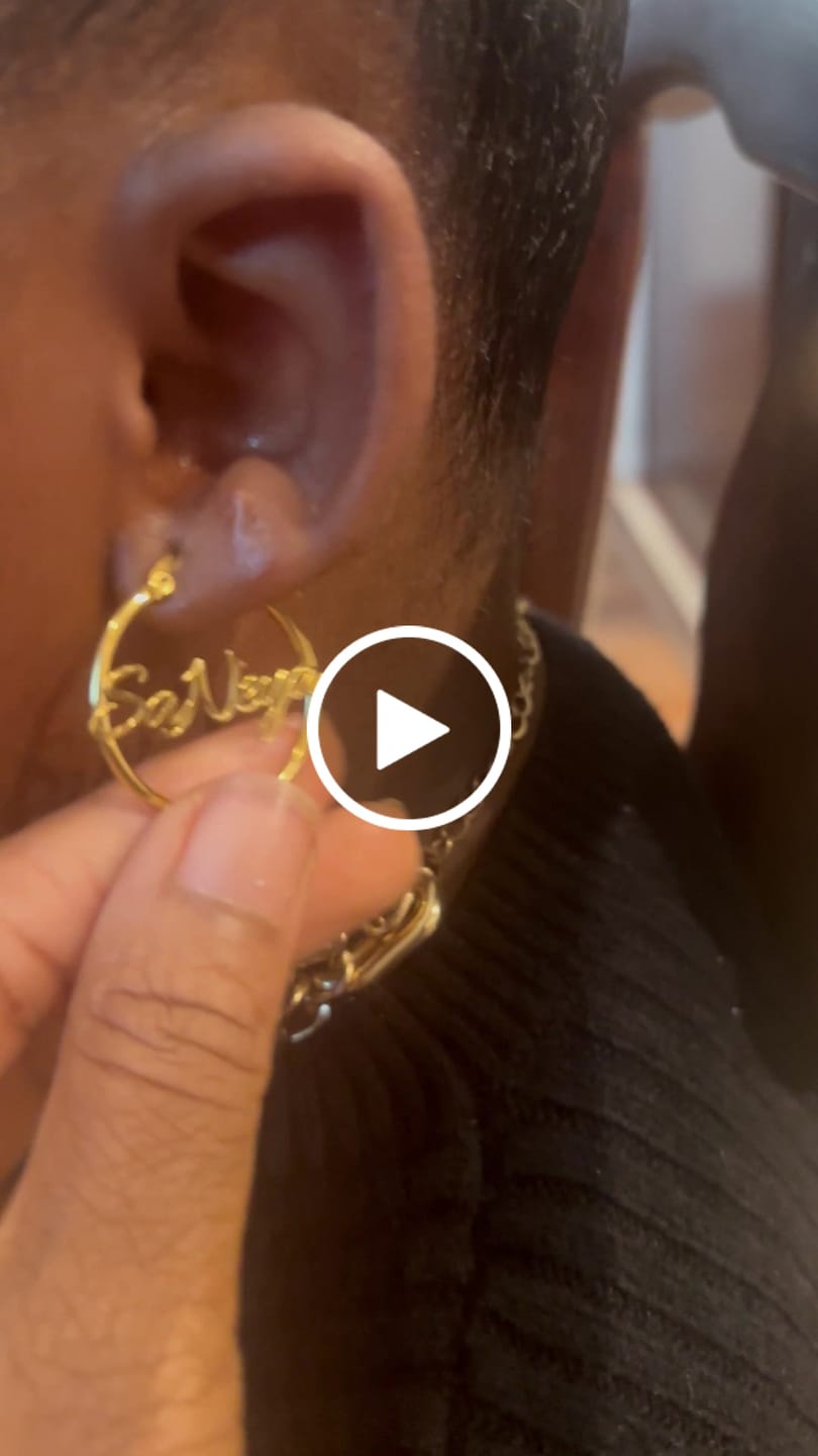 Customer video review of GENESIS HOOPS EARRINGS