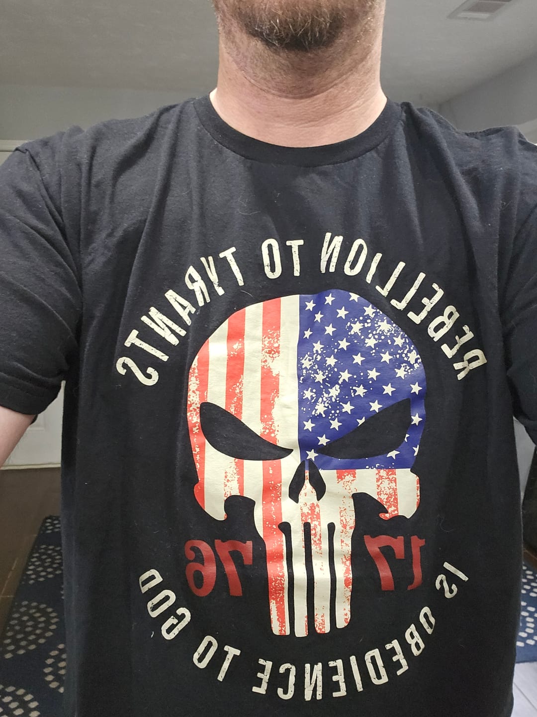 Customer photo review of Rebellion To Tyrants T-Shirt