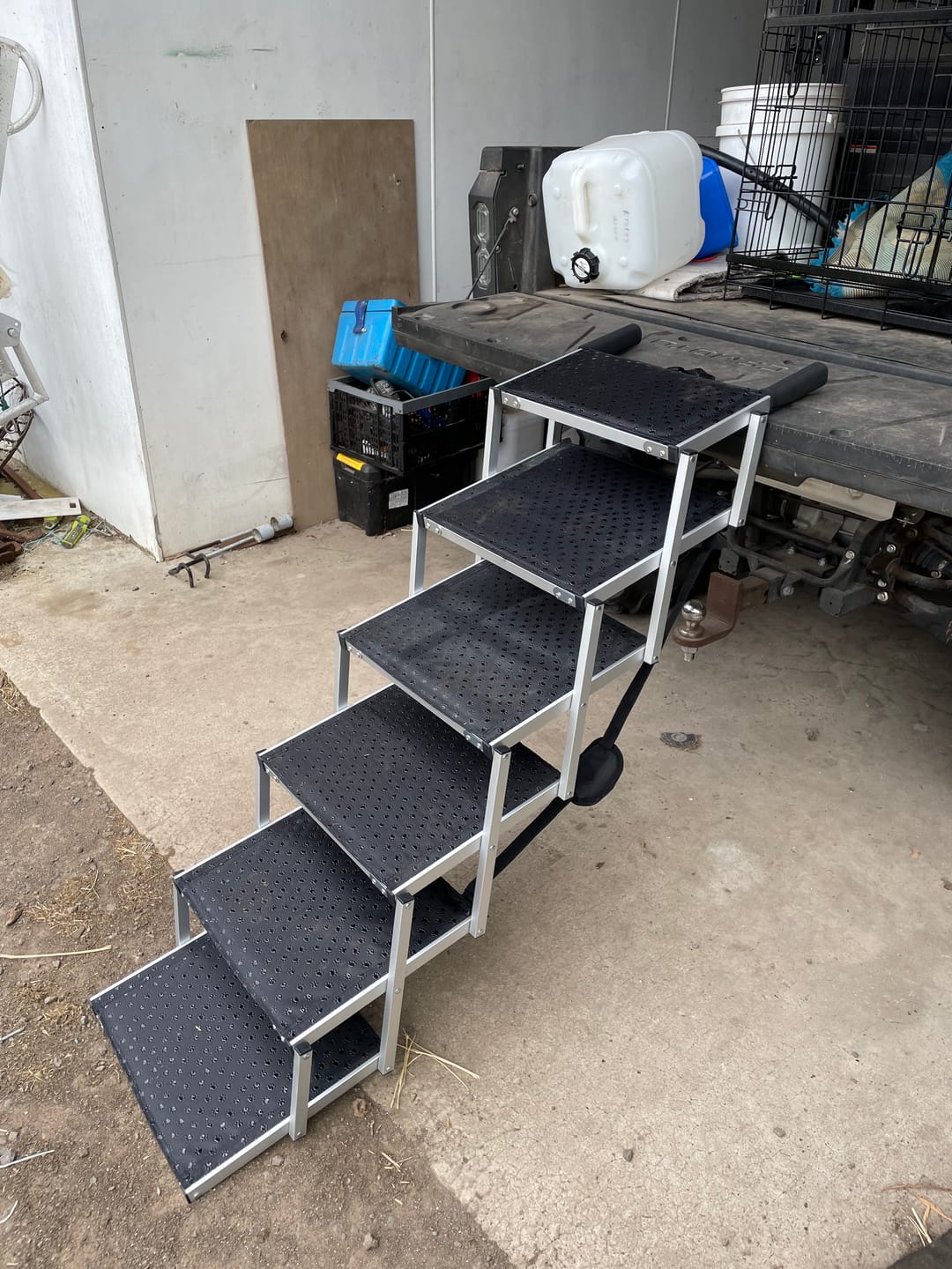 Customer photo review of PaWz Foldable Aluminum Pet Steps