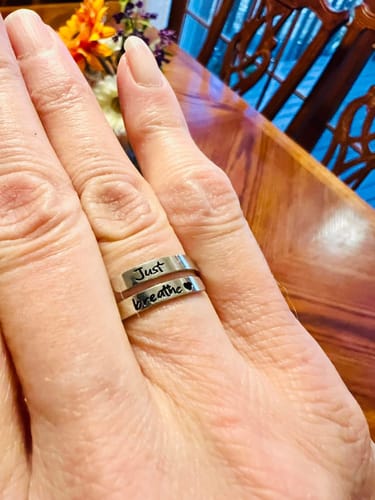 Customer photo review of Just Breathe Ring