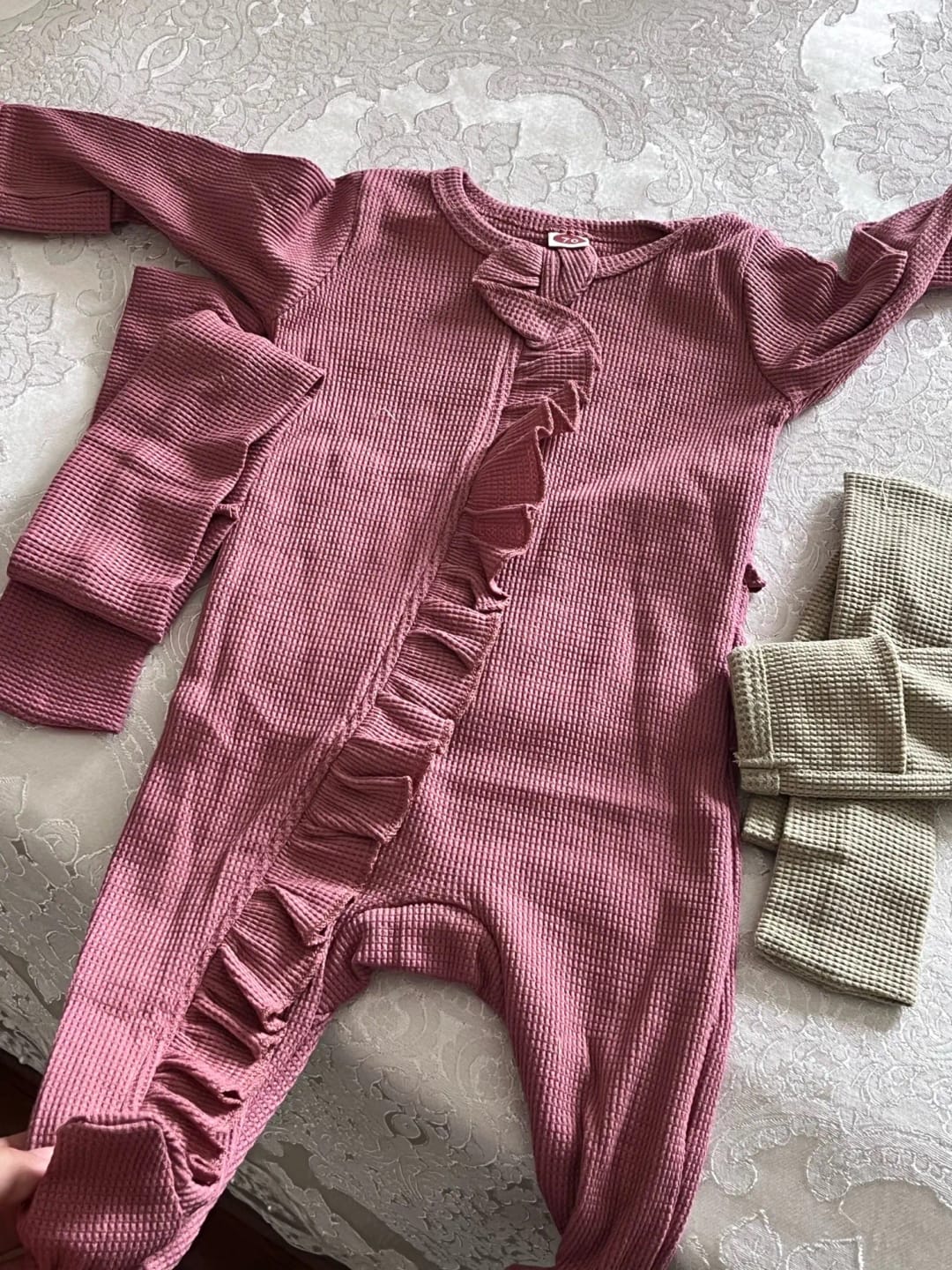 Customer photo review of Ruffle Footed Jumpsuit with Headband