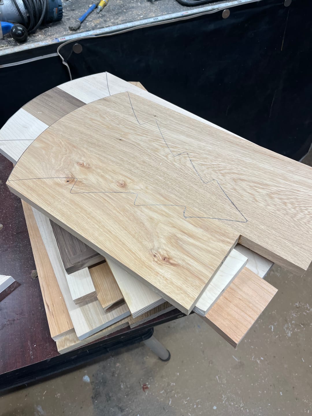 Customer photo review of 15.75x11.75" Rounded Christmas Tree Acrylic Router Template [Limited Edition]