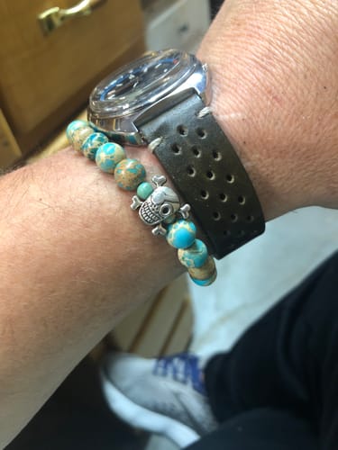 Customer photo review of BEADED – “FINS”