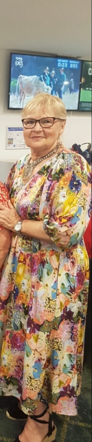 Customer photo review of Zandra Dress in Multi
