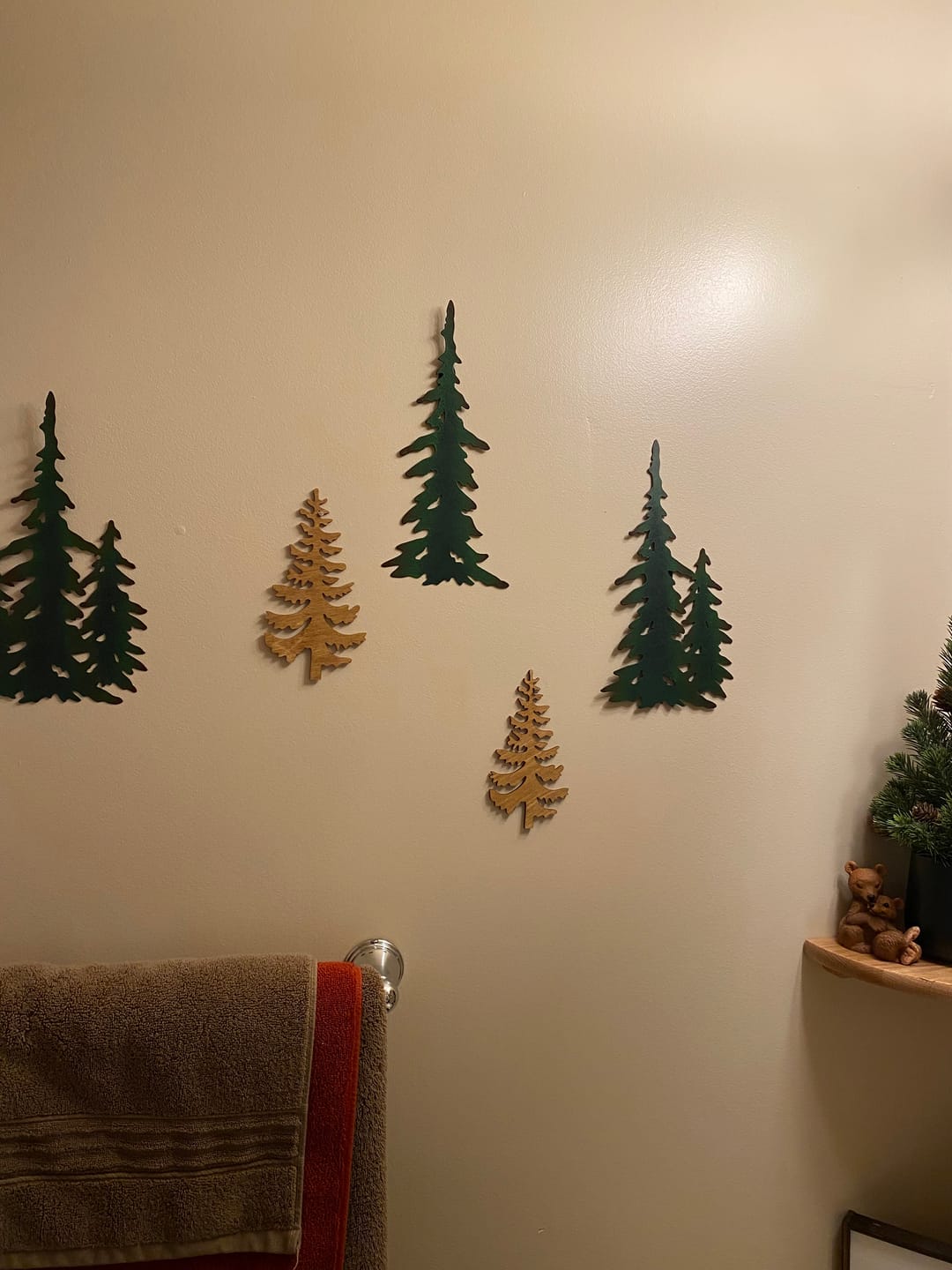 Customer photo review of Unfinished Wood Pine Tree Shape - Craft - up to 36"