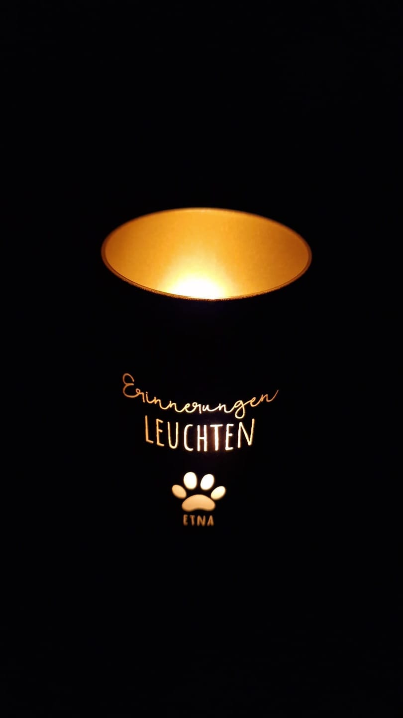 Customer photo review of Erinnerungen leuchten - Individuelles Trauerlicht