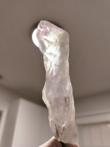 Customer photo review of Angel Aura White Amethyst Point on a Metal Base, 7" Tall Model #3122AU-016 by Brazil Gems