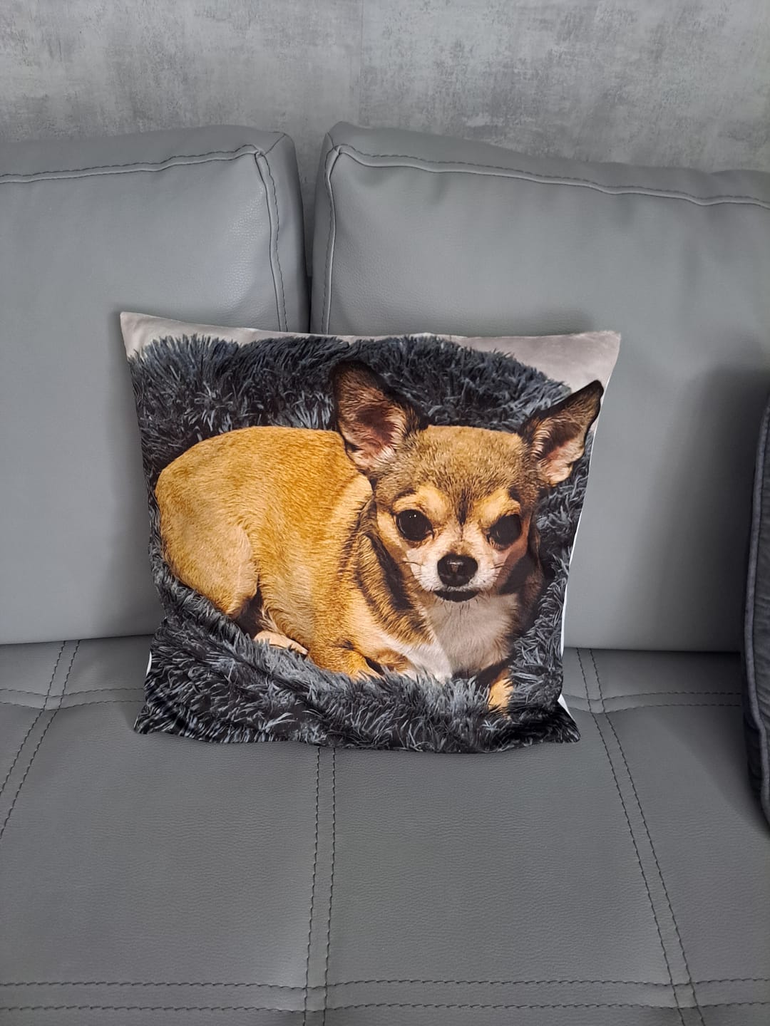Customer photo review of Avec photo - Coussin personnalisé