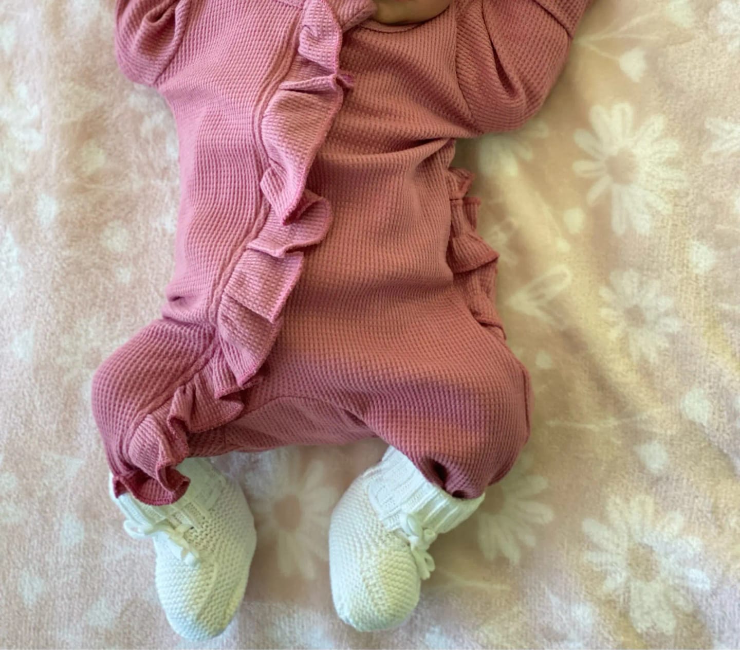 Customer photo review of Ruffle Footed Jumpsuit with Headband