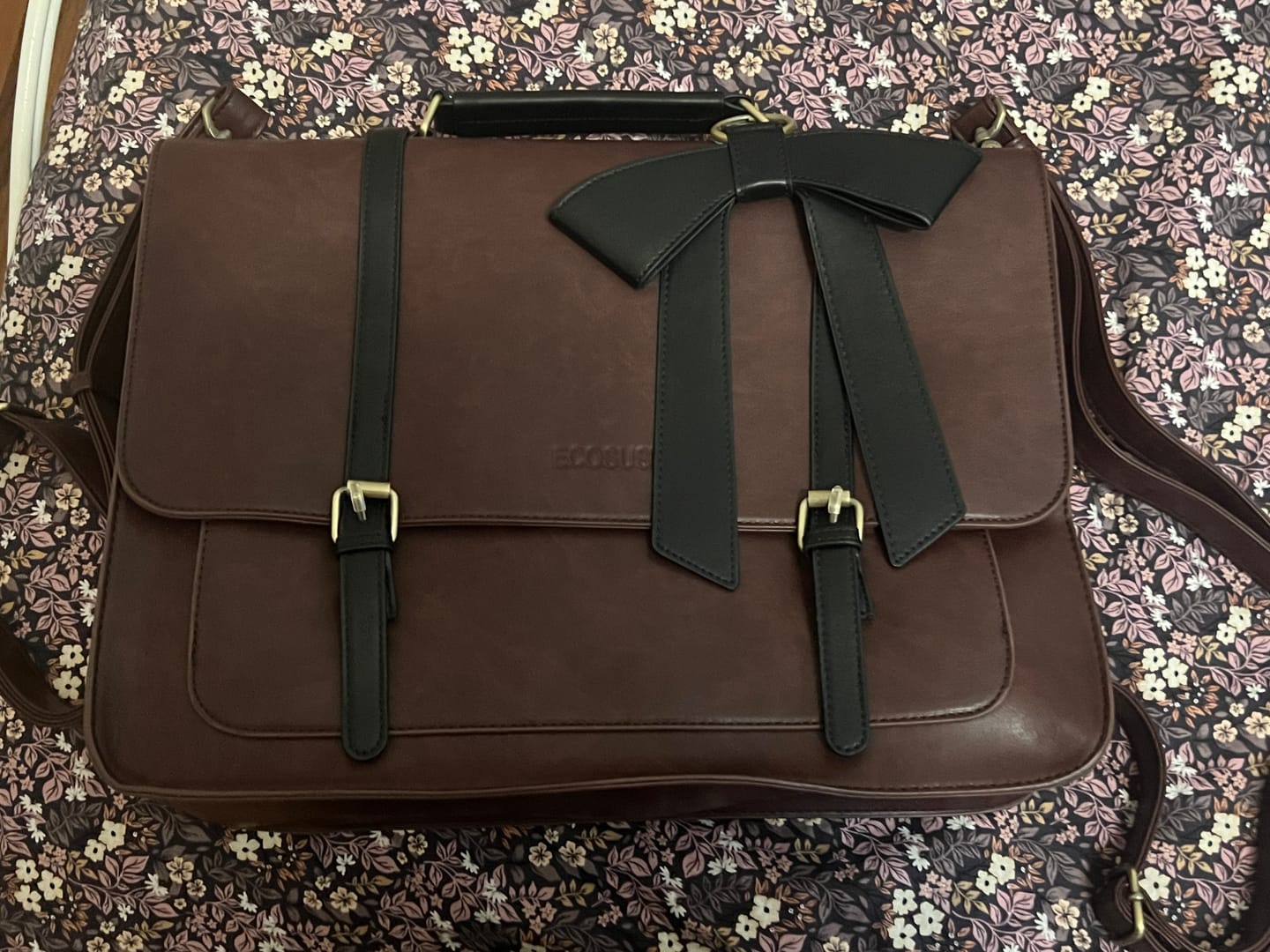 Customer photo review of Cocoa Truffle Ecosusi Classic Bow Briefcase