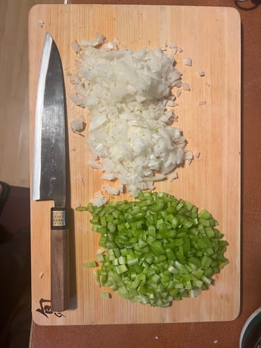 Customer photo review of Moritaka Kurouchi AS Gyuto 240 mm