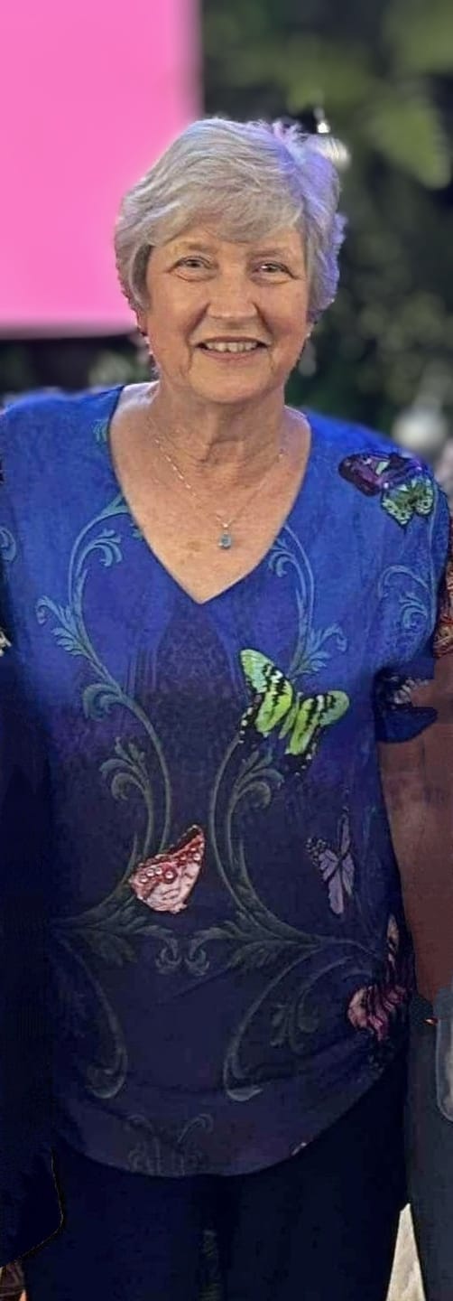 Customer photo review of Claire Powell V-Neck Short Sleeve Top (Dark Butterfly)