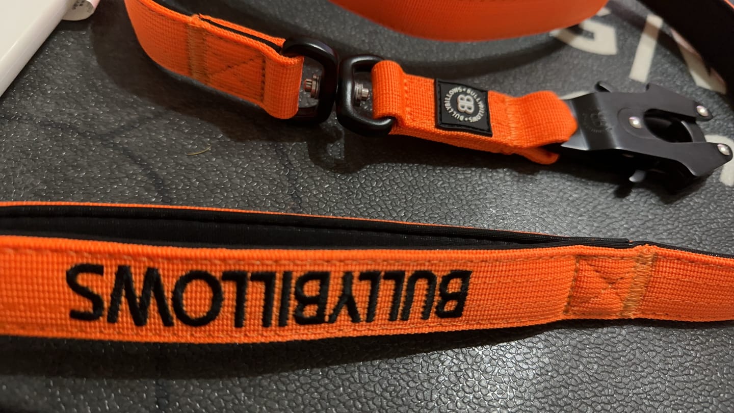 Customer photo review of 1.4m Swivel Combat Lead | Anti-Tangle & Secure Clip - Orange