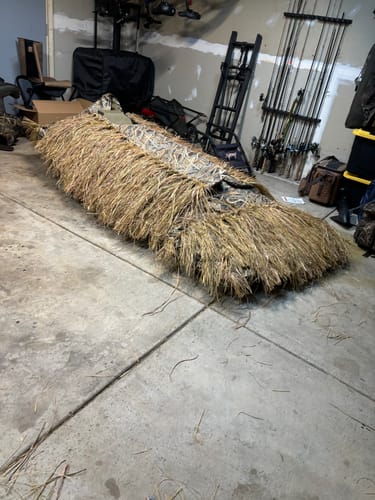 Customer photo review of Hunting Blind Raffia Grass (Individual)