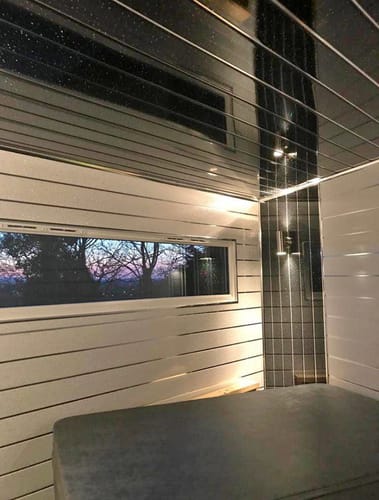 Customer photo review of 4 Pack | 8mm White Sparkle With Chrome  Ceiling Panel 2.6M
