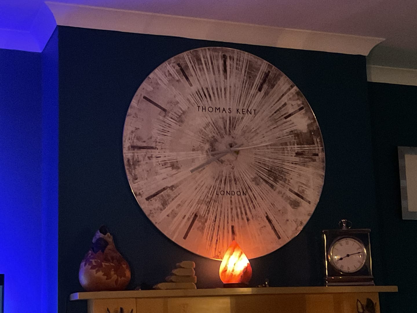 Customer photo review of Thomas Kent London. Starburst Wall Clock 36" (92cm) Silver
