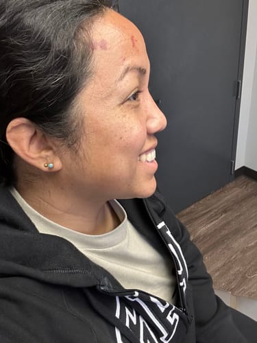 Customer photo review of Turquoise Stud