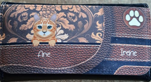 Customer photo review of Lederen patroon - Gepersonaliseerde portemonnee