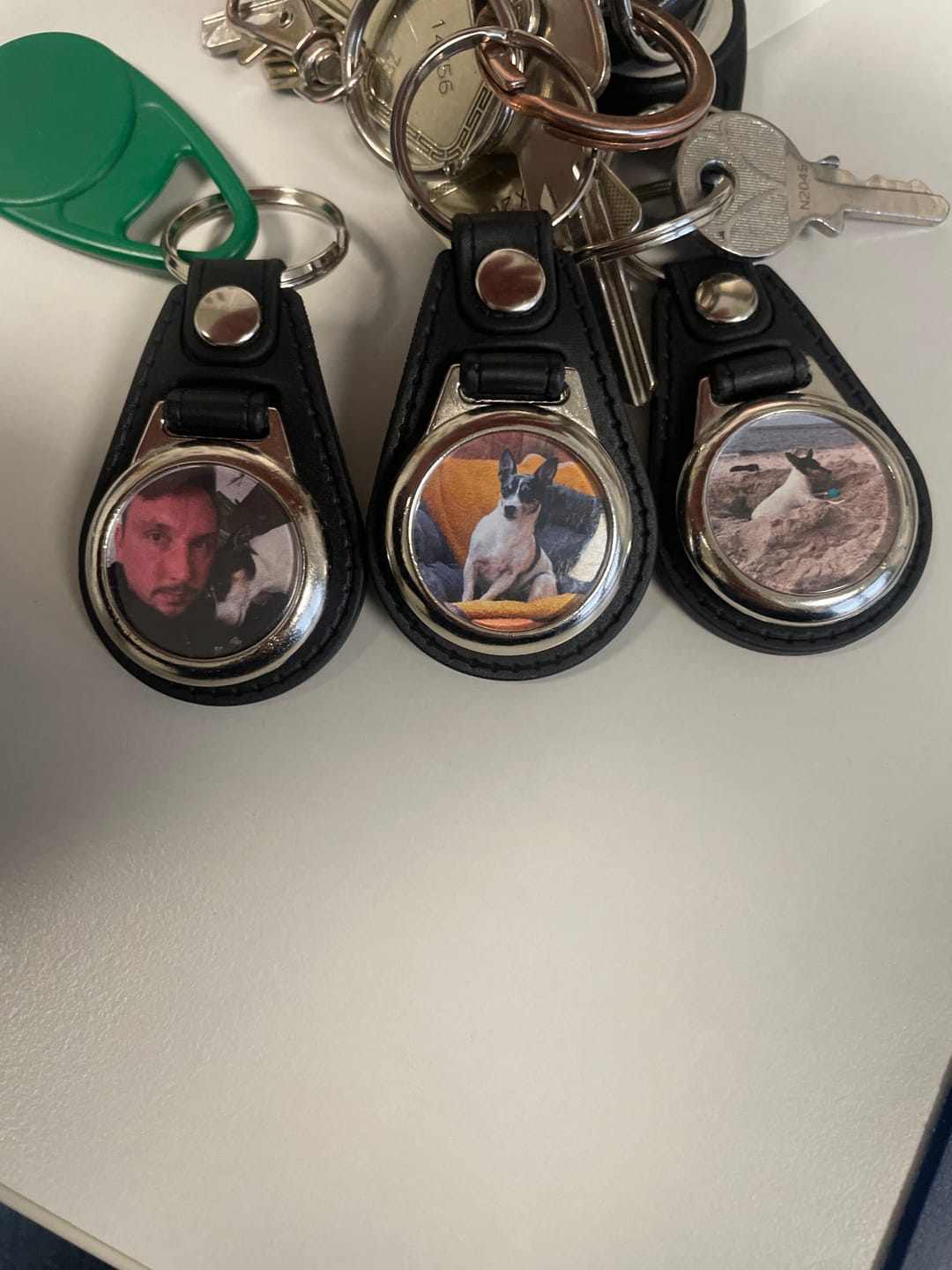 Customer photo review of Schlüsselanhänger-Bundle Leder 3x dein Foto für nur 19,90 €