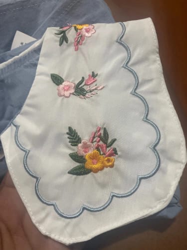 Customer photo review of Flower Embroidery Collar Dress