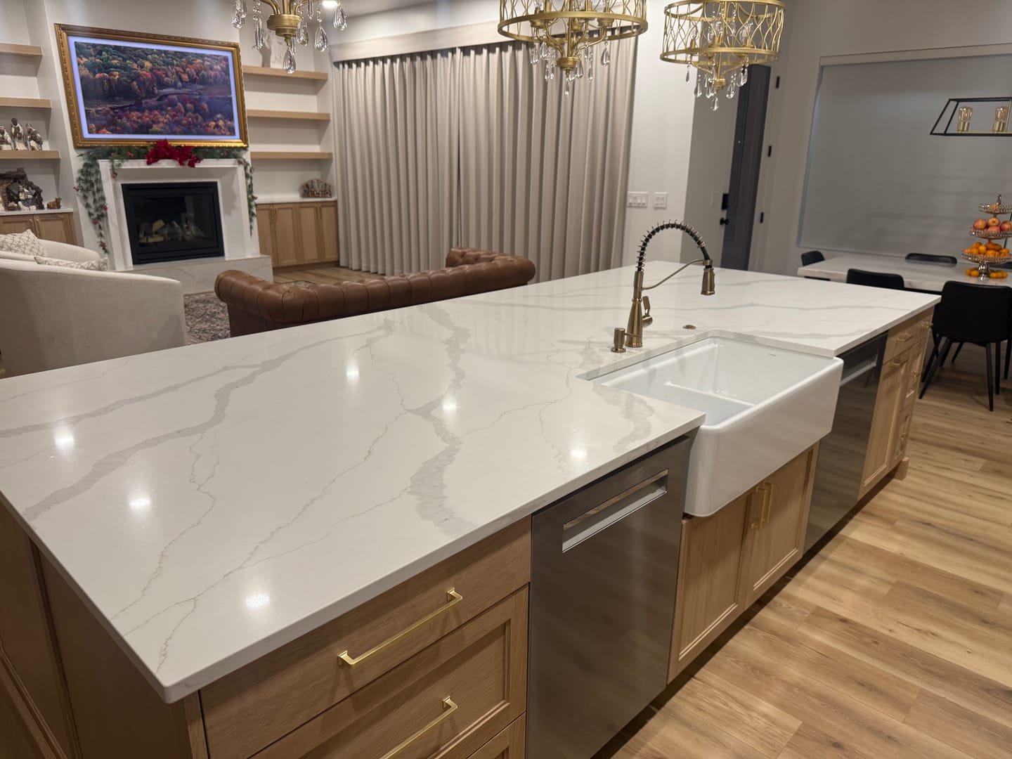 Customer photo review of SmartWings Motorized Drapery 90% Blackout
