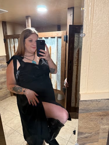 Customer photo review of "ALICE" BLACK | WOMEN TALL COWBOY BOOTS