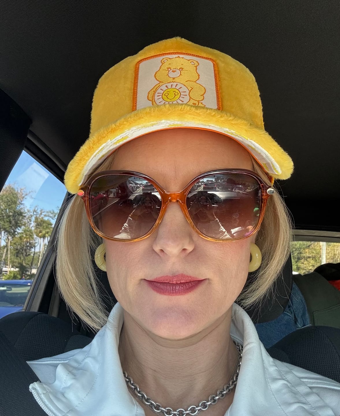 Customer photo review of OVERLORD X Care Bears:  Funshine Bear Trucker Cap