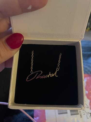 Customer photo review of Handwritten Name Necklace
