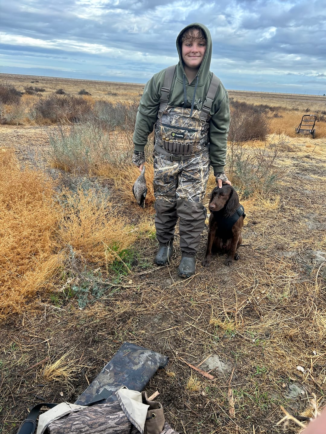 Customer photo review of AquaWade Duck Waterfowl Hunting Breathable Chest Waders