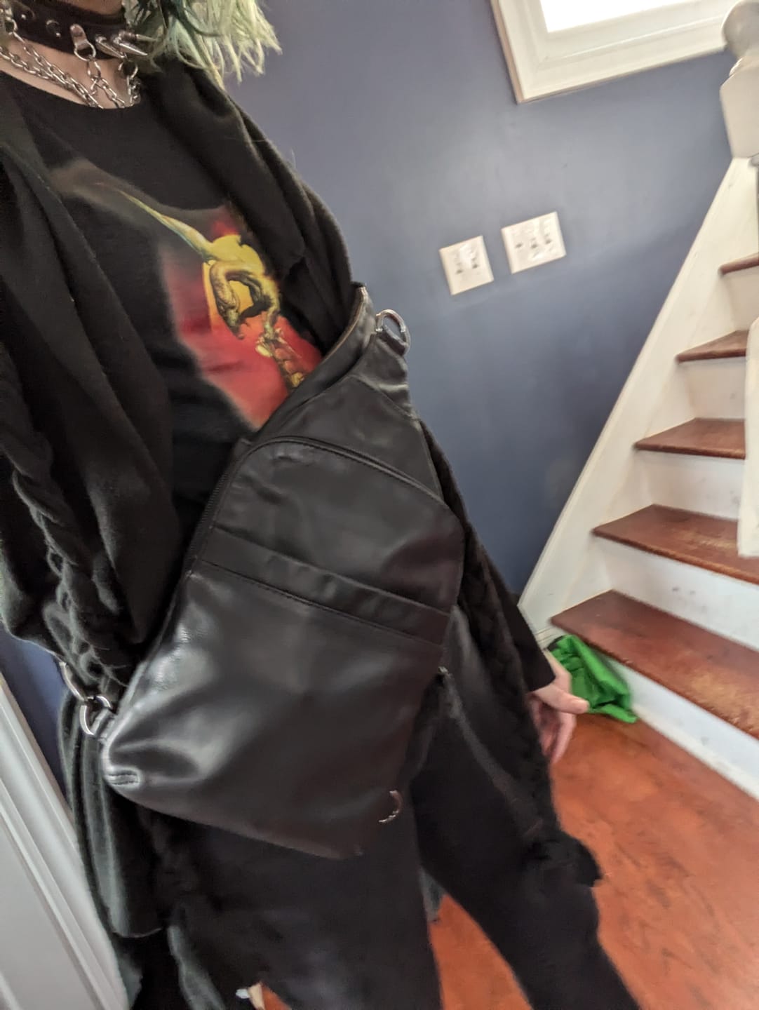 Customer photo review of Dakota Leather Sling Bag