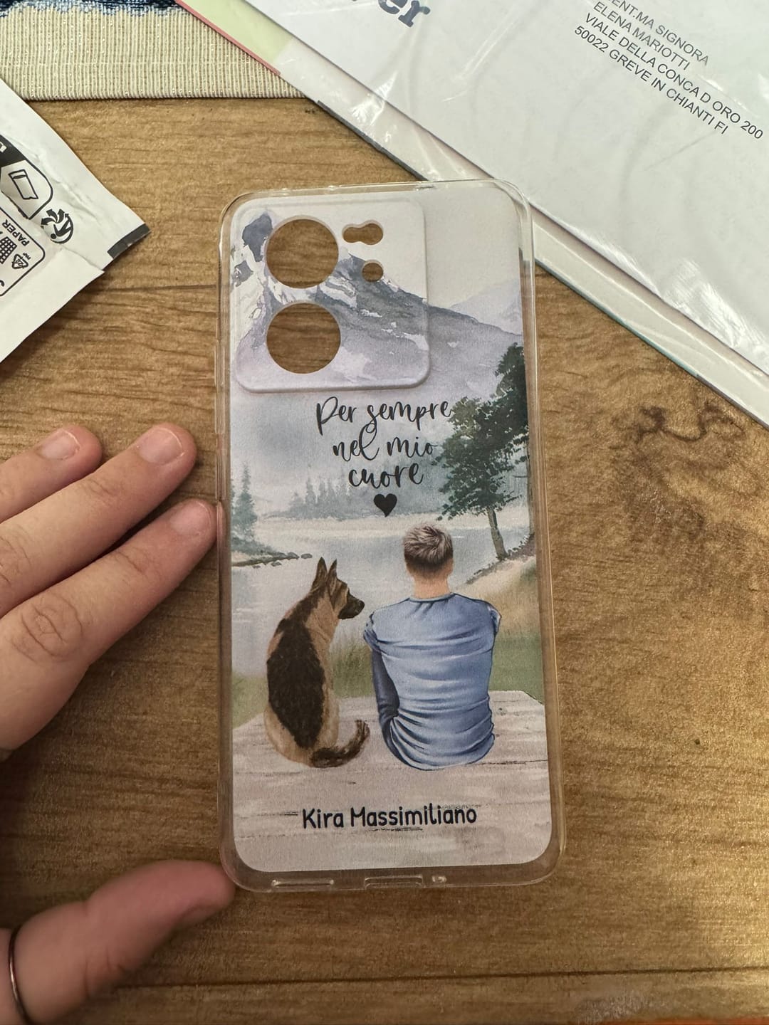 Customer photo review of Insieme al mio animale domestico – Custodia per il telefono personalizzata
