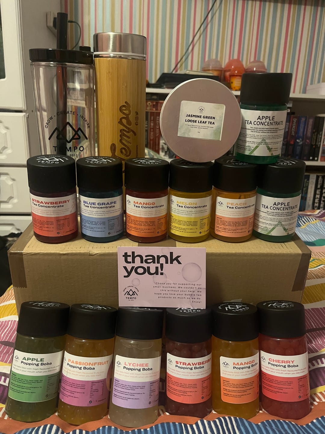 Customer photo review of Bundle Box | Popping Boba Bundle | 6 bottles (serves 30)
