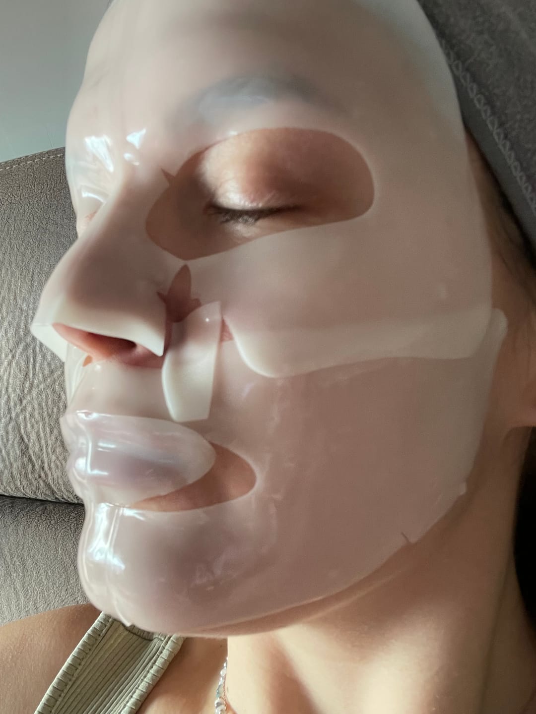 Customer photo review of CKD Ретино-Колаген 300Da Aбсорбираща хидрогел маска с ефект Стъклена кожа CKD Retino Collagen Small Molecule 300Da Pore & Elasticity Mask