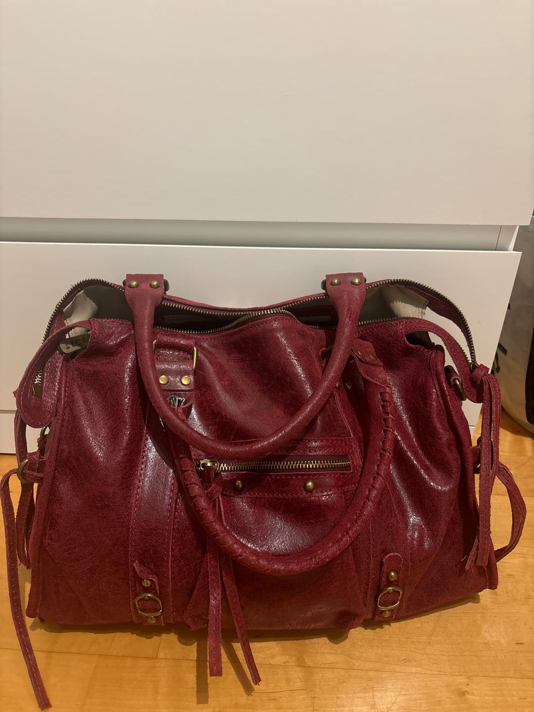 Customer photo review of It girl bag cherry red