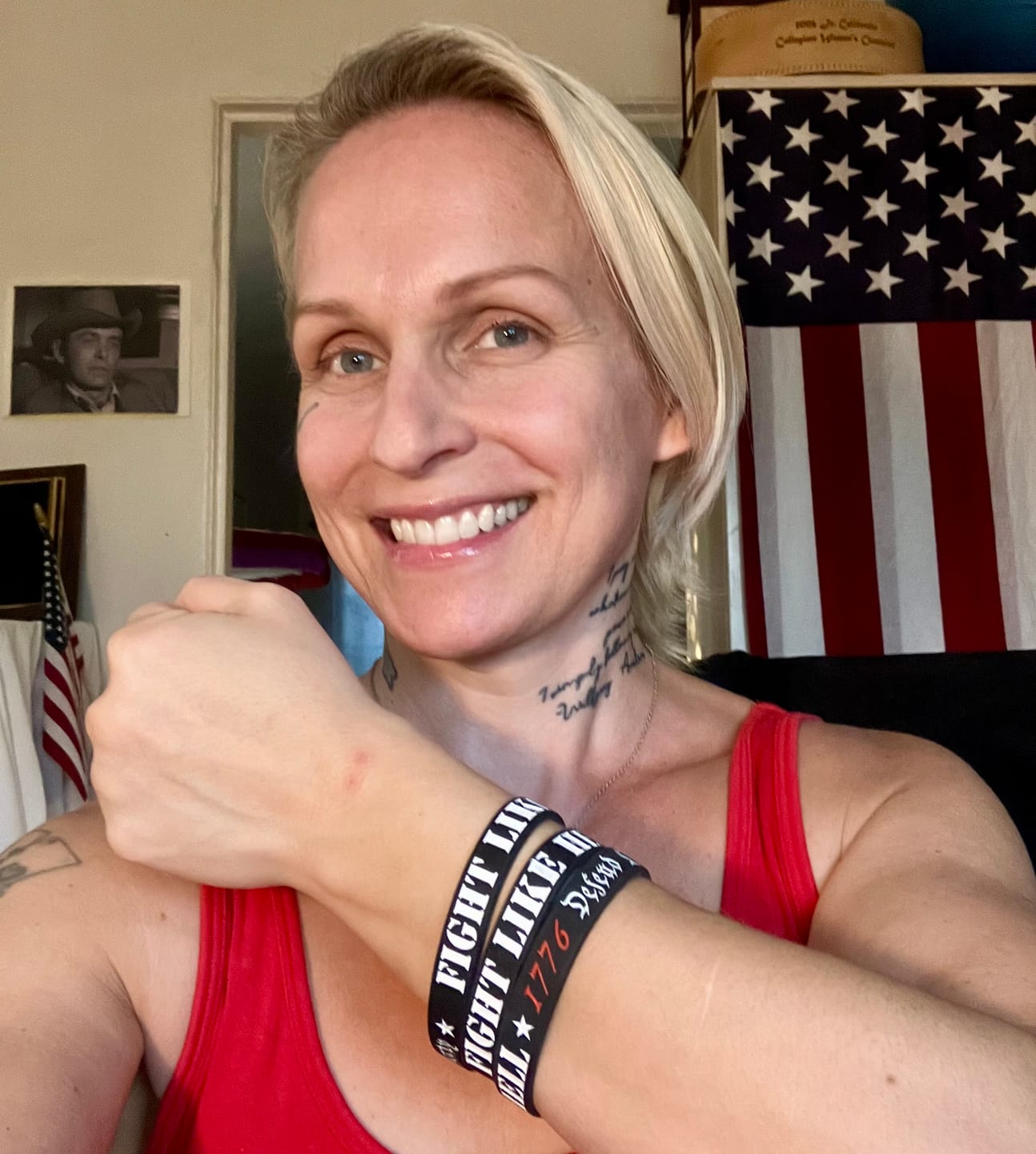 Customer photo review of Fight Like Hell Wristbands