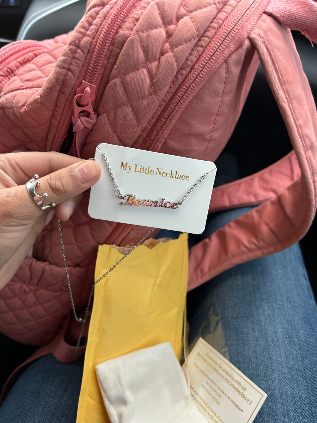 Customer photo review of Personalized Original Name Necklace