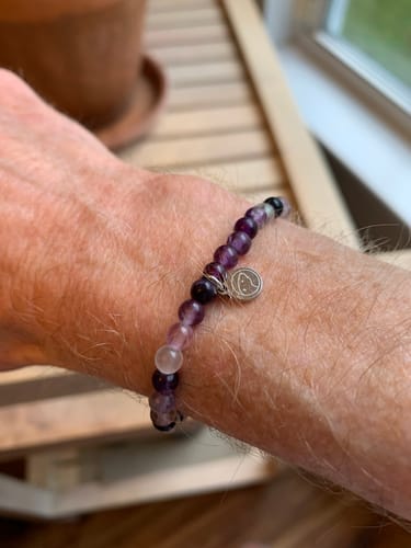 Customer photo review of Purple Fluorite Bracelet Mini