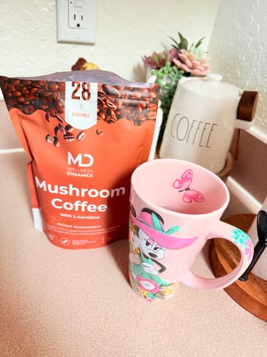 Customer photo review of Mushroom Coffee with L-Carnitine (Café de hongos con L-Carnitine)