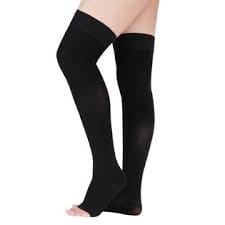 Customer photo review of Sigvaris Opaque Open Toe Thigh High (both for Men & Women)