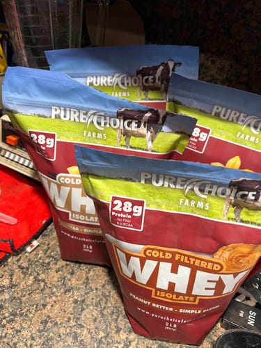 Customer photo review of Whey Protein Isolate Peanut Better