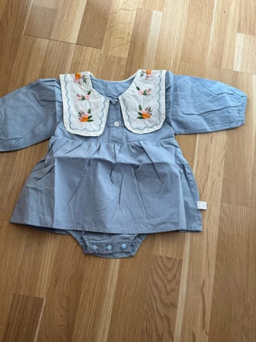 Customer photo review of Flower Embroidery Collar Dress